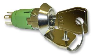 IRL-5-M-S-2 - Keylock Switch, DPDT, Taper Bezel, Same Key