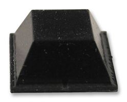 1421T3 - Square Stick On Adhesive Feet - Black, 5.8mm x 12.7mm, 24 Pack