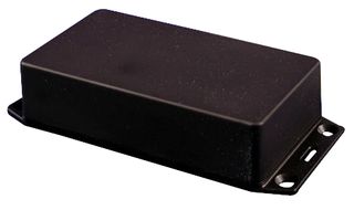 1591XXMFLBK - IP54 Black Flame Retardant ABS Enclosure with Flanged Lid - 85x56x24mm