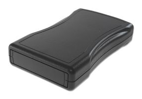 CHH452ABK - IP54 Black ABS Handheld Enclosure with AA Battery Compartment - 139.5x82.5x26mm
