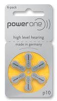 4610210416 - P10/PR70 Hearing Aid Batteries Zinc Air 6 Pack