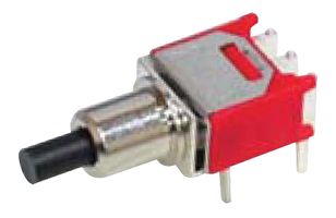MC8MS9P1B06M6RES - Push Button Switch, Momentary, SPST-NO, R/A PCB Mount