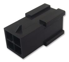 43020-0401 - Micro-Fit 3.0 Plug Housing, 2 Row, without Panel Mount Ears, Halogen-Free, 4 Way