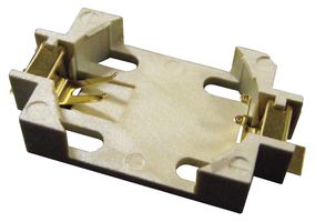 CH28-2032LF - 2032 Button Cell Battery Holder, White Surface Mount