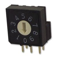 MCRV2AF-10R-V-B - 16 Position Rotary Coded Switch, Right Angle, BCDl, 24V DC, 25mA, 3x2