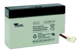Y0.8-12 - Yucel 12V 0.8Ah Sealed Lead Acid Battery