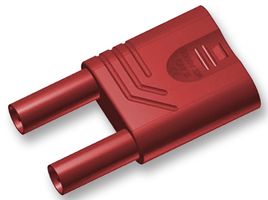 932200101 - 32A 4mm KST S WS Dual Safety Jumper Plug - Red