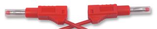 76-122 - 4mm Banana Plug to 4mm Banana Plug, Red, 1.2 kV, 12 A, 1 m