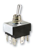 MCR13-432D1-01 - Toggle Switch, On-Off-On, 3PDT, Panel Mount, 18A