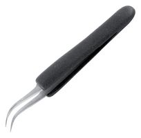 D02292 - 120mm Foam Grip Tweezers - 7SA SS ESD Curved Tips