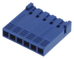 65240-006LF - 6 Way Dubox Crimp to Wire Receptacle Housing, 2.54mm Pitch