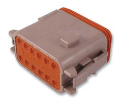 DT06-12SD-CE06 - Automotive Connector Housing, Thin Wall, Black, DT, Plug, 12 Ways, DT Series Socket Contacts