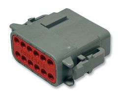 DTM06-12SA - Automotive Connector Housing, A Key, DTM, Plug, 12 Ways, DT Series Socket Contacts