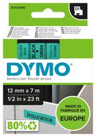 S0720590 - D1 Standard Label Tape - 12mm x 7m Black on Green