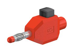KLS4 ROT - 4mm Plug, Spring Loaded, Red, 2Pk