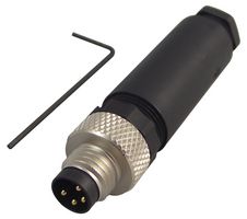 1501265 - Sensor Connector, M8, Male, 4 Positions, Screw Pin, Straight Cable Mount