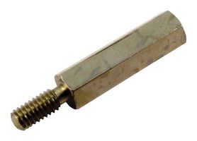 005.12.143 - Brass Threaded Hex Standoff / Spacer, Male to Female, M2.5 x 14mm + 6mm Stud, 4mm A/F