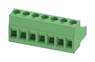 1757064 - Pluggable Terminal Block, 5.08 mm, 7 Ways, 24 AWG, 12 AWG, 2.5 mm², Screw