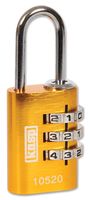 K10520YELD - Aluminium 3-Digit Combination Padlock 20mm Yellow