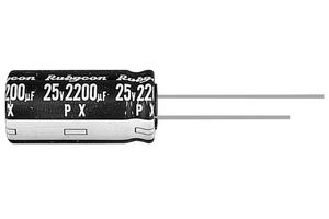 10PX3300MEFC10X20 - Electrolytic Capacitor, Miniature, 3300 uF, 10 V, +/- 20%, Radial Leaded, 2000 hours @ 105°C, Polar
