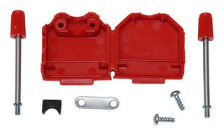 MC-DPPK9-RED-K - Backshell for DE, 9 Way, Red Nylon