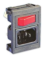 BZV03/Z0000/02 - IEC Neon Switched Inlet, Unfiltered, 250V AC, 10A