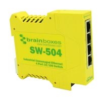 SW-504 - 4-Port Industrial Ethernet Switch, DIN Rail Mountable