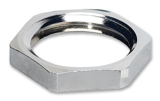 1504084 - Nut, Hex, PG9, Brass, Nickel Plated