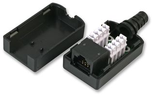 SILBLK - Cat6 Inline RJ45 Socket, Black
