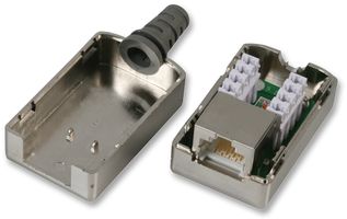 SILS - Cat6 Shielded Inline RJ45 Socket, Silver