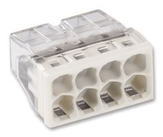 2273-208 - Compact Push Wire Connector for Junction Boxes, 8 Way, 2273 Series, White