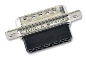 172704-0001 - 15 Pin DA D Sub Connector Housing Plug, 172704 Series, Steel Body