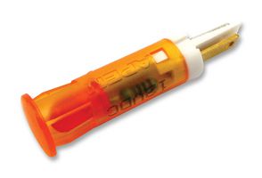 QS81XXO24 - Orange LED Panel Mount Indicator, 24V DC, 20mA, 8mm