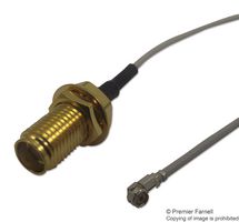MC000814 - RF Cable Assembly, 90° U.FL Plug to SMA Bulkhead Jack, 50ohm, 200mm, White