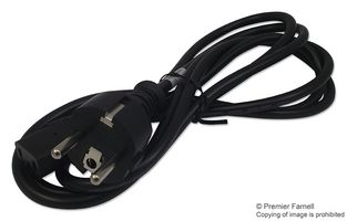 2111H 10 C3 - Schuko Plug to C13 Socket Mains Lead, 250V AC, 10A, 2.5m, Black