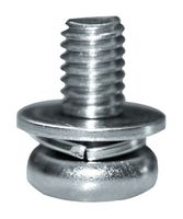 081.57.436 - M4 x 8mm ZP Steel Pan Head Phillips Machine Sems Screw with Spring Lock Washer