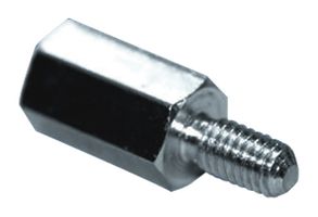 005.12.113 - Brass Threaded Hex Standoff / Spacer, Male to Female, M2.5 x 11mm + 6mm Stud, 4mm A/F