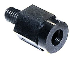005.43.100 - Black Plastic Hex Standoff / Spacer, Male to Female, M3 x 10mm + 8mm Stud, 6mm A/F