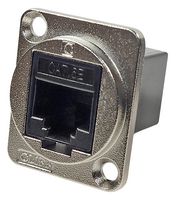 CP30220M - UTP Cat5e RJ45 Feedthrough Panel Mount Connector, Silver Metal XLR Frame