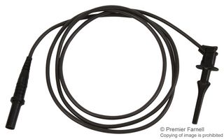 6245-48-0 - Minigrabber Test Clip to Banana Plug Lead, 300V DC, 5A, 1.2m, Black