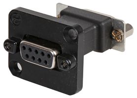 NADB9FF-B - 9 Pin D-Sub Socket to Socket Panel Mount Feedthrough Adaptor, Black Metal D-Shape Housing