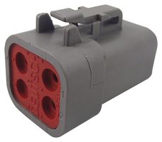 DTP06-4S - Automotive Connector Housing, IP68, DTP, Plug, 4 Ways, DTP Series Socket Contacts