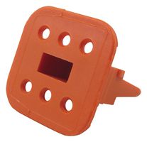 W6S - Connector Accessory, Orange, Wedge Lock, Deutsch DT Series 6Pos Plug Connectors, DT
