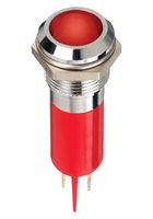 Q12P1CXXR24 - LED Panel Mount Indicator, Red, 24V DC, 12mm, 20mA, 60mcd