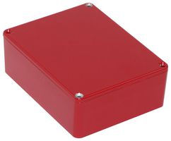1590BBSRD - IP54 Red Stomp Box Aluminium Instrument Enclosure - 120x94x42mm