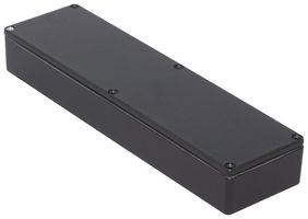 1590WBX2BK - IP65 Black Die Cast Aluminium Instrument Enclosure - 254x70x34.5mm
