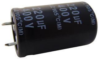 MCKLZ400M221N40Y - Electrolytic Capacitor, 220 µF, 400 V, ± 20%, Snap-In, 2000 hours @ 105°C