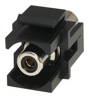 KRCABKBK - Black RCA Keystone Connector, Black Insert