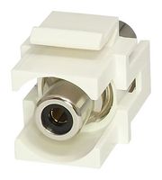 KRCABKWH - White RCA Keystone Connector, Black Insert