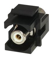 KRCAWHBK - Black RCA Keystone Connector, White Insert